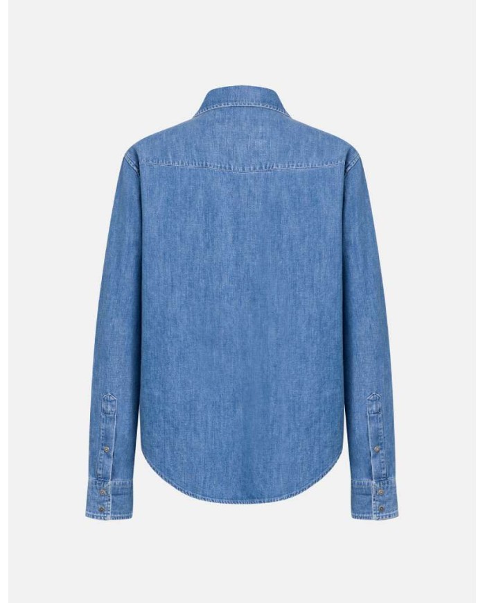 DONDUP CAMICIA REGULAR IN DENIM FISSO