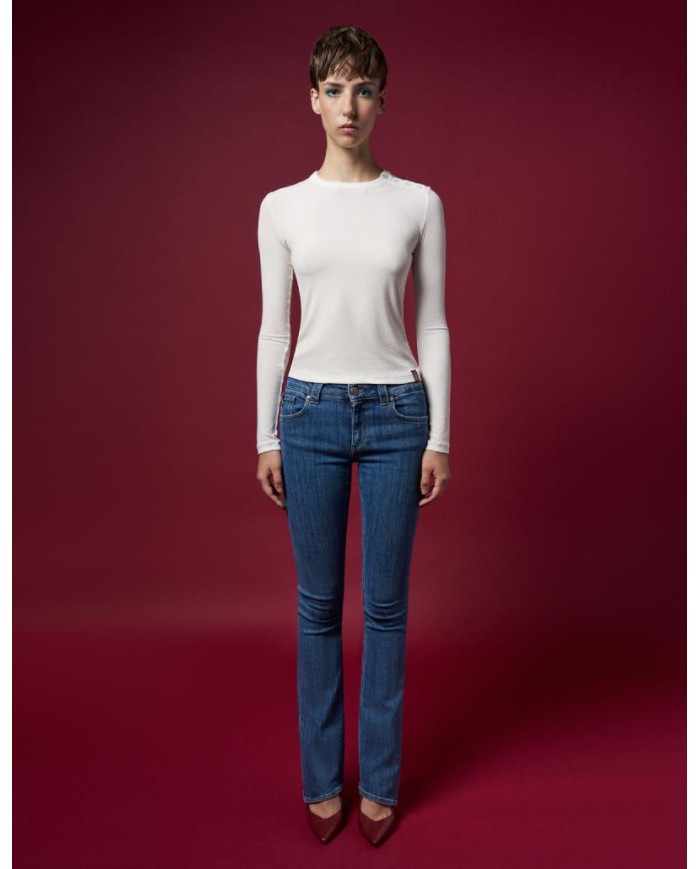 DONDUP JEANS PATTI BOOTCUT IN DENIM STRETCH