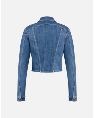 DONDUP GIUBBINO CROPPED IN DENIM STRETCH