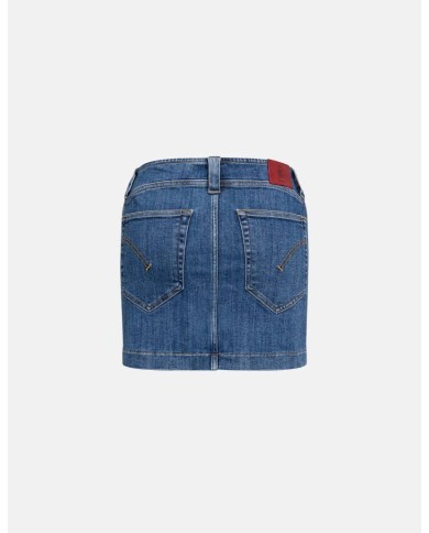 DONDUP GONNA MIDI IN DENIM STRETCH