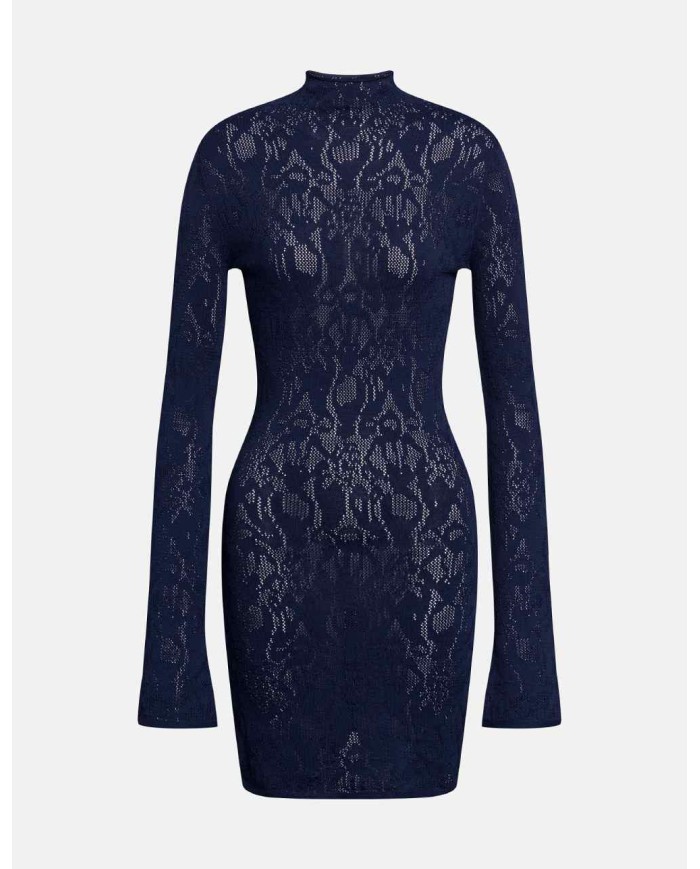DONDUP ABITO TRICOT SLIM IN VISCOSA JACQUARD