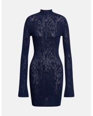 DONDUP ABITO TRICOT SLIM IN VISCOSA JACQUARD