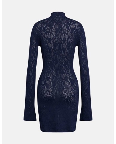 DONDUP ABITO TRICOT SLIM IN VISCOSA JACQUARD
