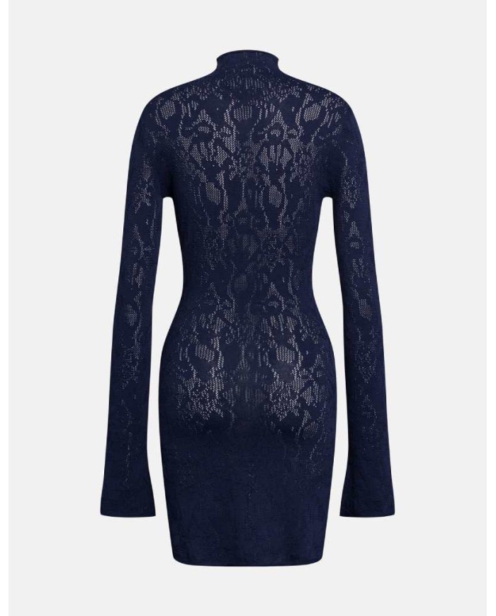 DONDUP ABITO TRICOT SLIM IN VISCOSA JACQUARD