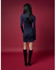 DONDUP ABITO TRICOT SLIM IN VISCOSA JACQUARD
