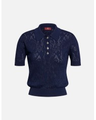 DONDUP POLO TRICOT IN VISCOSA JACQUARD