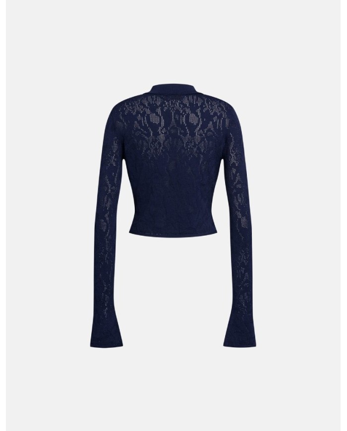 DONDUP CARDIGAN TRICOT SLIM IN VISCOSA JACQUARD