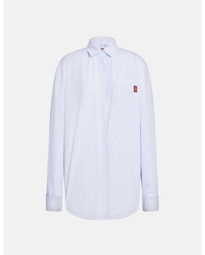 DONDUP CAMICIA OVER IN RIGA DI COTONE