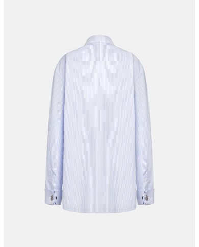 DONDUP CAMICIA OVER IN RIGA DI COTONE