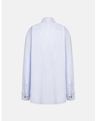 DONDUP CAMICIA OVER IN RIGA DI COTONE
