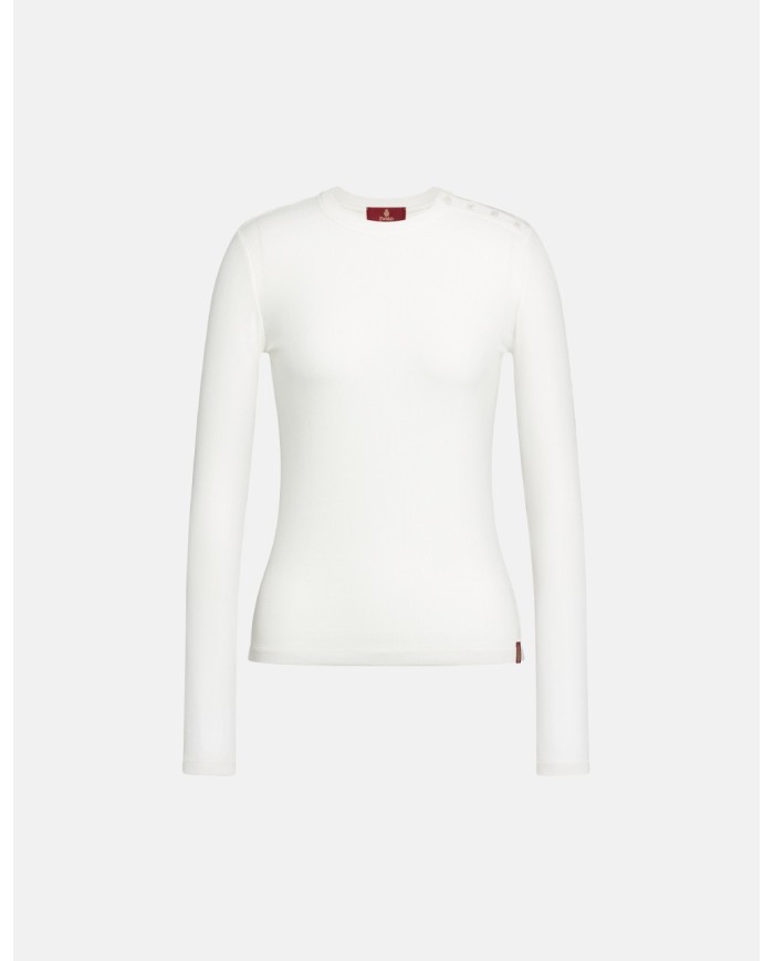 DONDUP T-SHIRT SLIM IN COSTINA DI VISCOSA