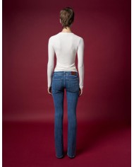 DONDUP T-SHIRT SLIM IN COSTINA DI VISCOSA