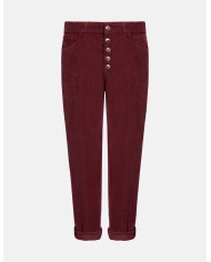 DONDUP PANTALONI KOONS LOOSE IN VELLUTO STRETCH COTONE E LYOCELL