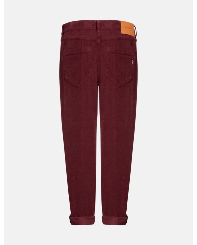 DONDUP PANTALONI KOONS LOOSE IN VELLUTO STRETCH COTONE E LYOCELL