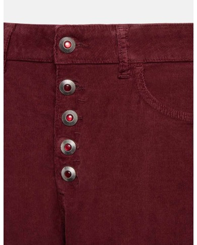 DONDUP PANTALONI KOONS LOOSE IN VELLUTO STRETCH COTONE E LYOCELL