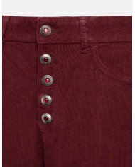DONDUP PANTALONI KOONS LOOSE IN VELLUTO STRETCH COTONE E LYOCELL