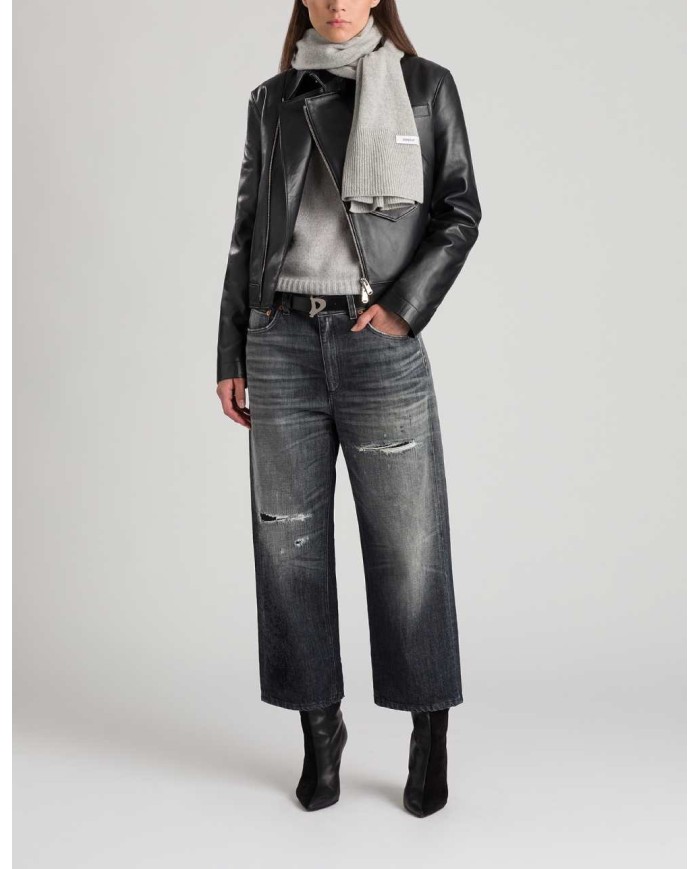 DONDUP TAMI WIDE LEG IN DENIM FISSO RICICLATO