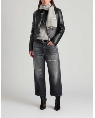DONDUP TAMI WIDE LEG IN DENIM FISSO RICICLATO