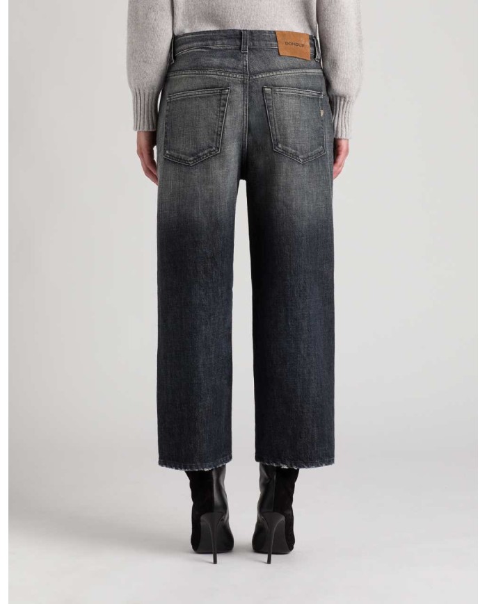 DONDUP TAMI WIDE LEG IN DENIM FISSO RICICLATO