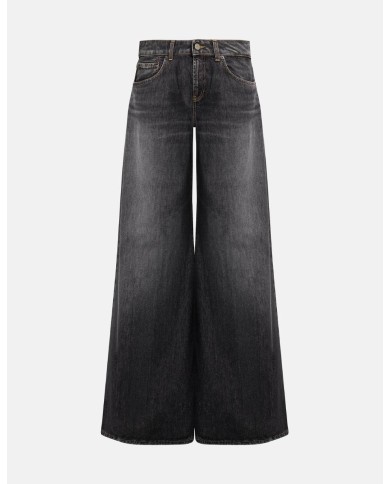 DONDUP JEANS MARLEN WIDE LEG IN DENIM FISSO RICICLATO