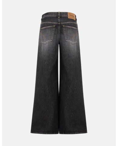 DONDUP JEANS MARLEN WIDE LEG IN DENIM FISSO RICICLATO