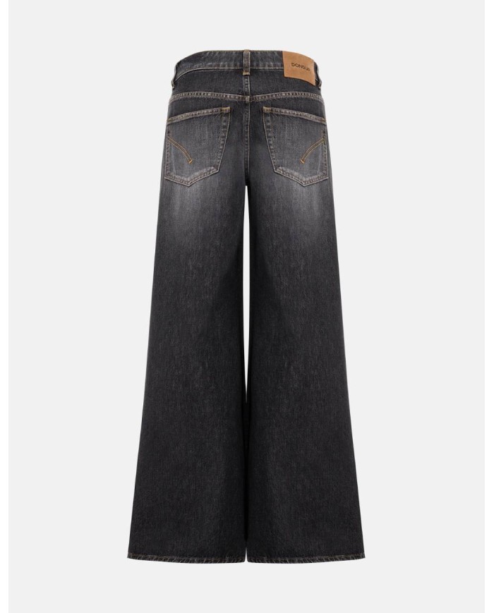 DONDUP JEANS MARLEN WIDE LEG IN DENIM FISSO RICICLATO