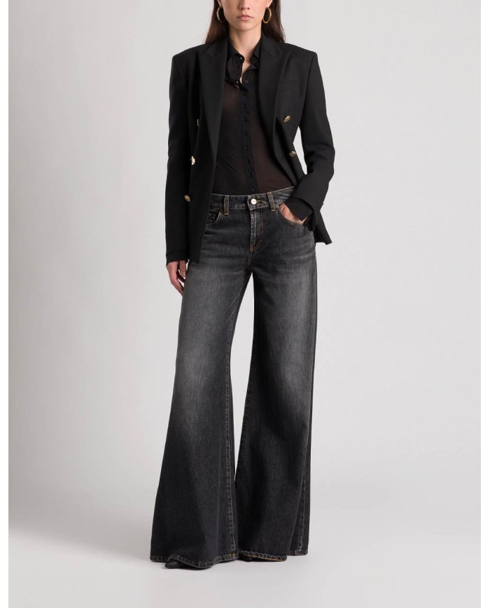 DONDUP JEANS MARLEN WIDE LEG IN DENIM FISSO RICICLATO