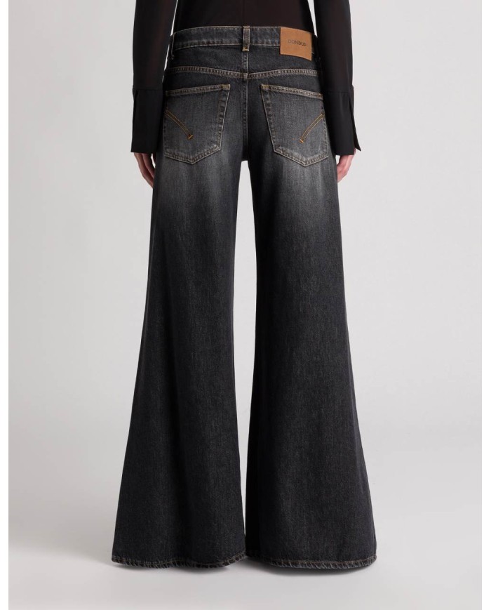 DONDUP JEANS MARLEN WIDE LEG IN DENIM FISSO RICICLATO