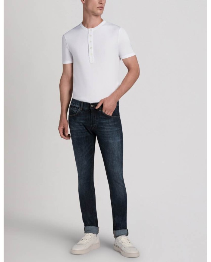 DONDUP JEANS GEORGE SKINNY IN DENIM STRETCH