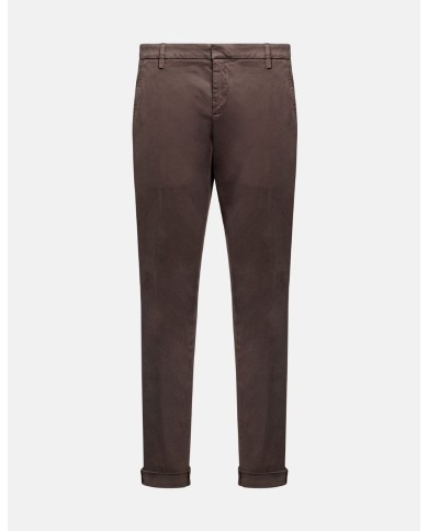 DONDUP PANTALONI GAUBERT SLIM IN GABARDINA
