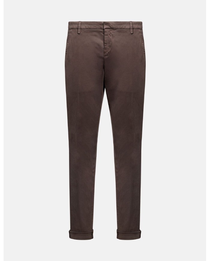 DONDUP PANTALONI GAUBERT SLIM IN GABARDINA
