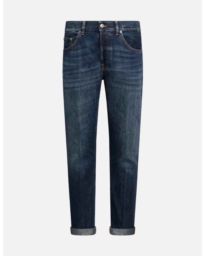 DONDUP JEANS ICON SLIM IN DENIM FISSO COTONE E LYOCELL
