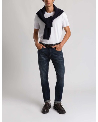 DONDUP JEANS ICON SLIM IN DENIM FISSO COTONE E LYOCELL
