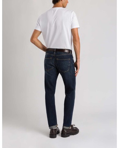 DONDUP JEANS ICON SLIM IN DENIM FISSO COTONE E LYOCELL