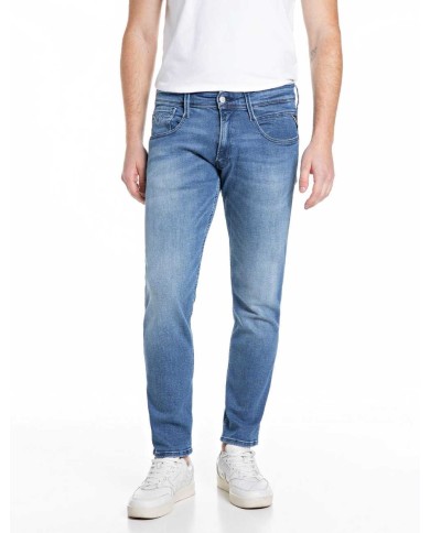 REPLAY JEANS ANBASS SLIM IN DENIM POWER STRETCH
