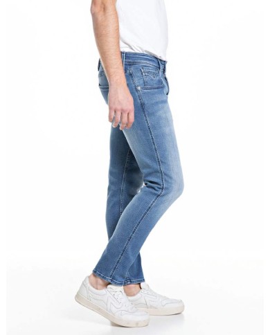 REPLAY JEANS ANBASS SLIM IN DENIM POWER STRETCH