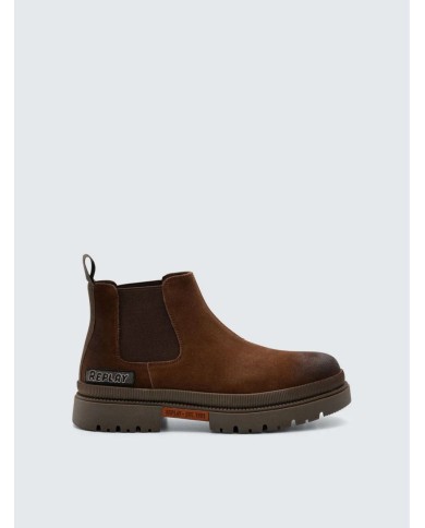 REPLAY STIVALI UOMO CHELSEA SANDTOWN WORK IN SUEDE