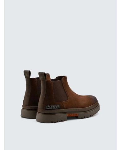 REPLAY STIVALI UOMO CHELSEA SANDTOWN WORK IN SUEDE