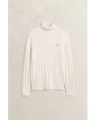 GANT MAGLIA A COLLO ALTO IN COTONE A TRECCE