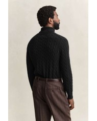 GANT MAGLIA A COLLO ALTO IN COTONE A TRECCE
