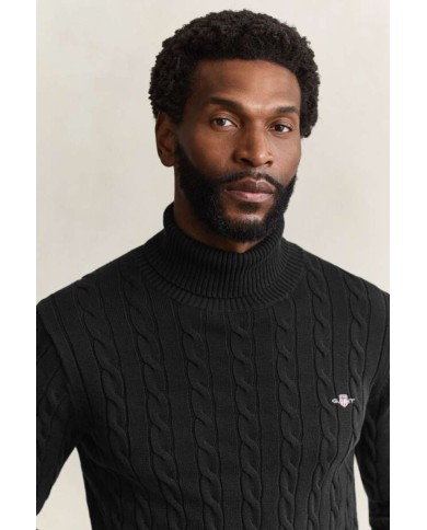 GANT MAGLIA A COLLO ALTO IN COTONE A TRECCE