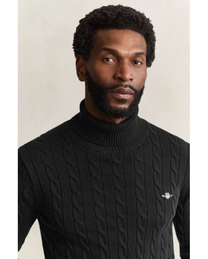 GANT MAGLIA A COLLO ALTO IN COTONE A TRECCE