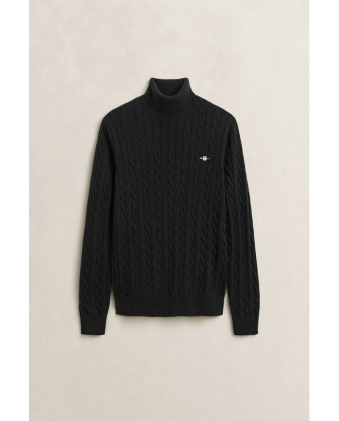 GANT MAGLIA A COLLO ALTO IN COTONE A TRECCE