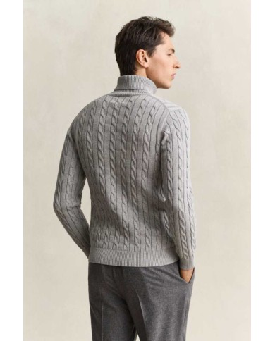 GANT MAGLIA A COLLO ALTO IN COTONE A TRECCE