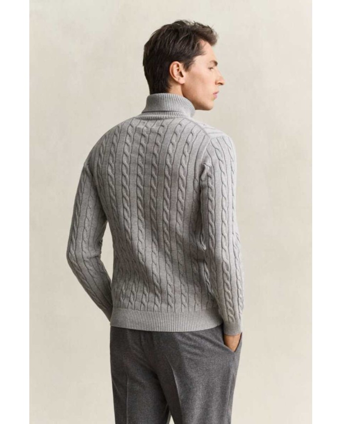 GANT MAGLIA A COLLO ALTO IN COTONE A TRECCE