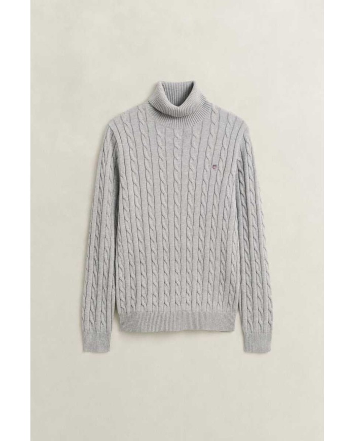 GANT MAGLIA A COLLO ALTO IN COTONE A TRECCE