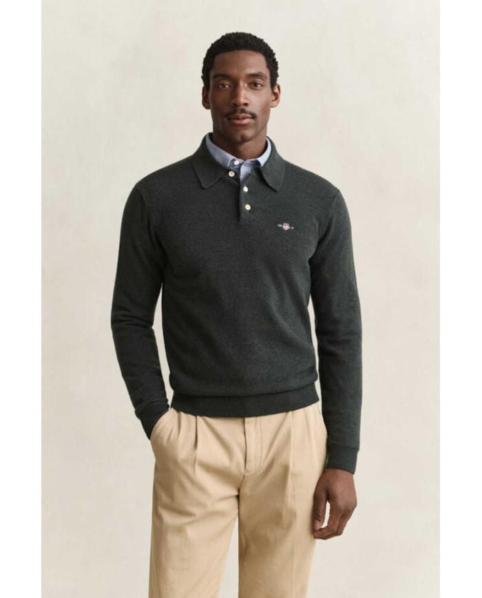 GANT MAGLIA POLO IN FINISSIMA LANA DAGNELLO