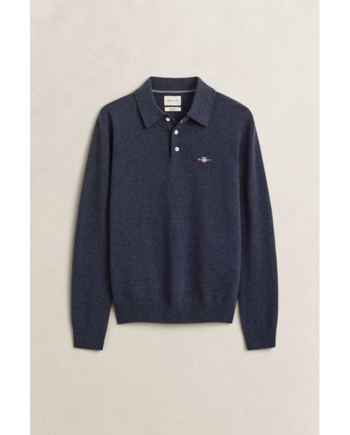 GANT MAGLIA POLO IN FINISSIMA LANA DAGNELLO