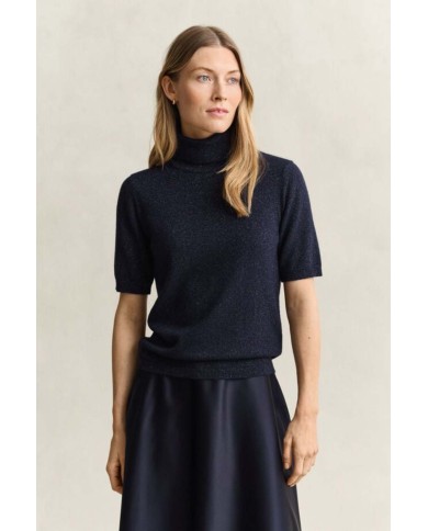 GANT MAGLIA A COLLO ALTO IN MISTO LANA EFFETTO METALLIZATO