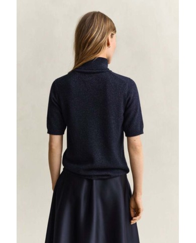 GANT MAGLIA A COLLO ALTO IN MISTO LANA EFFETTO METALLIZATO